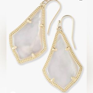 Kendra Scott Gold Mother of Pearl Drop Earrings NWT